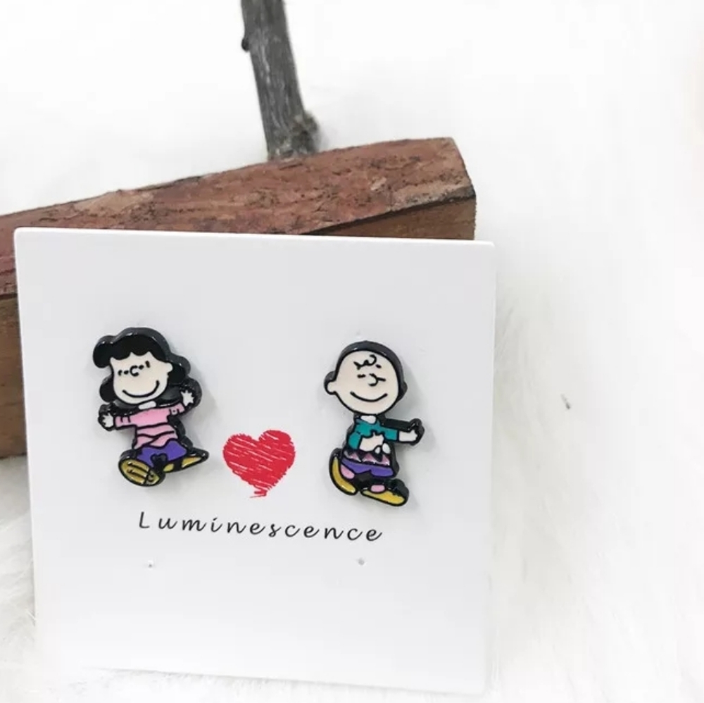 3/$20 PEANUTS ENAMEL HYPOALLERGENIC STUD EARRINGS
